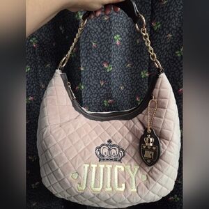 Juicy Couture Quilted Tan Shoulder Bag